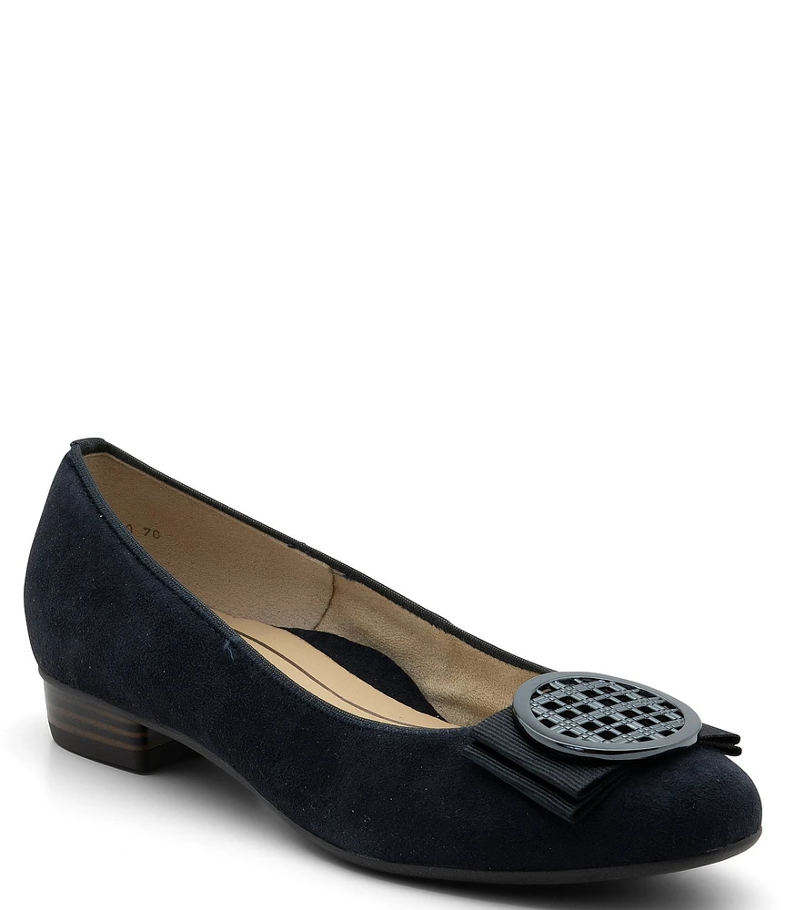 ara Bambi Suede Bow Ornament Ballet Flats