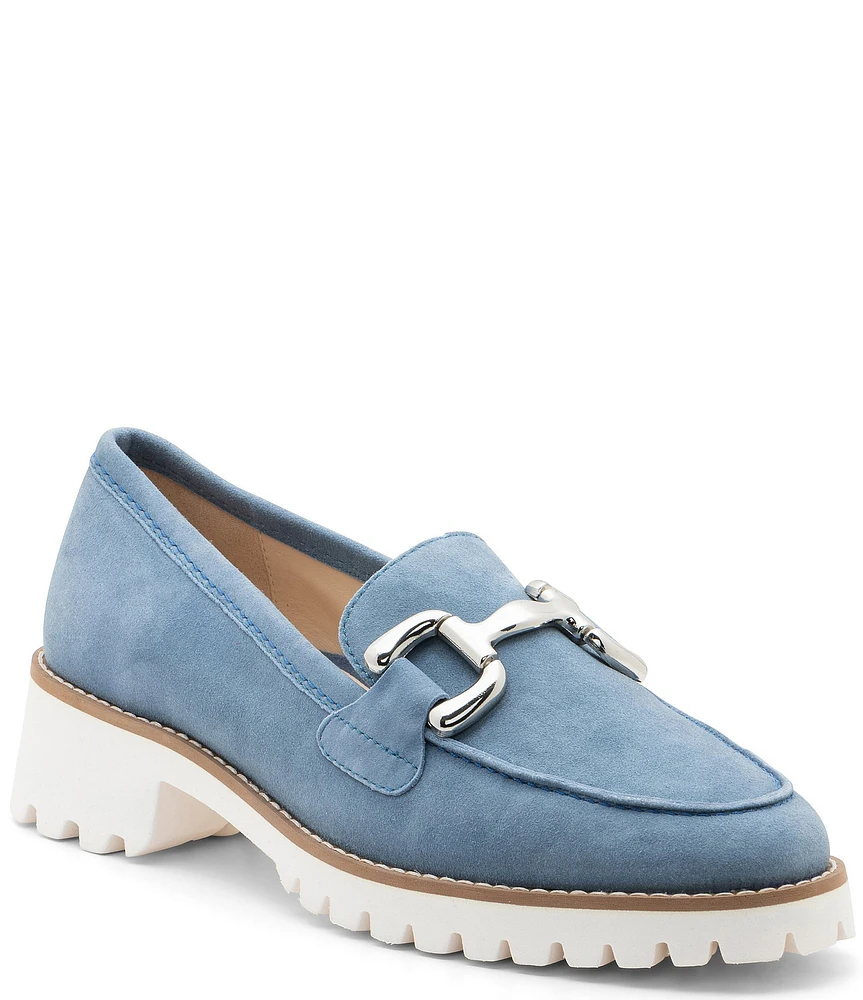 ara Kiana Suede Bit Buckle Slip On Loafers
