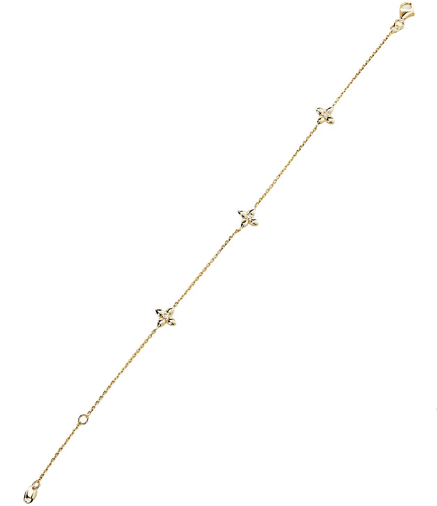 Argento Vivo Station Floret Line Bracelet
