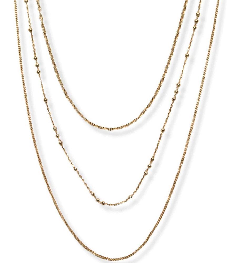 Argento Vivo Triple Chain Short Multi Strand Necklace