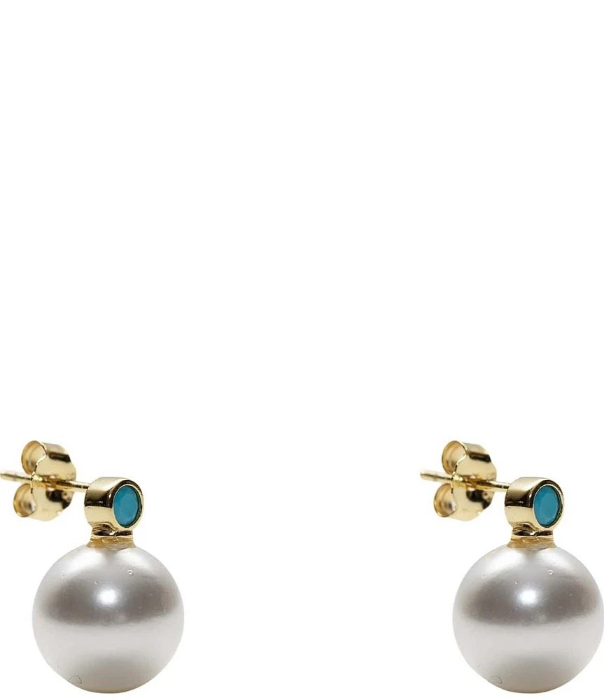 Argento Vivo Turquoise Pearl Drop Earrings