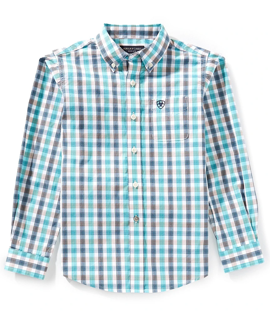 Ariat Big Boys 7-14 Long Sleeve Classic Pro Series Jonathan Shirt
