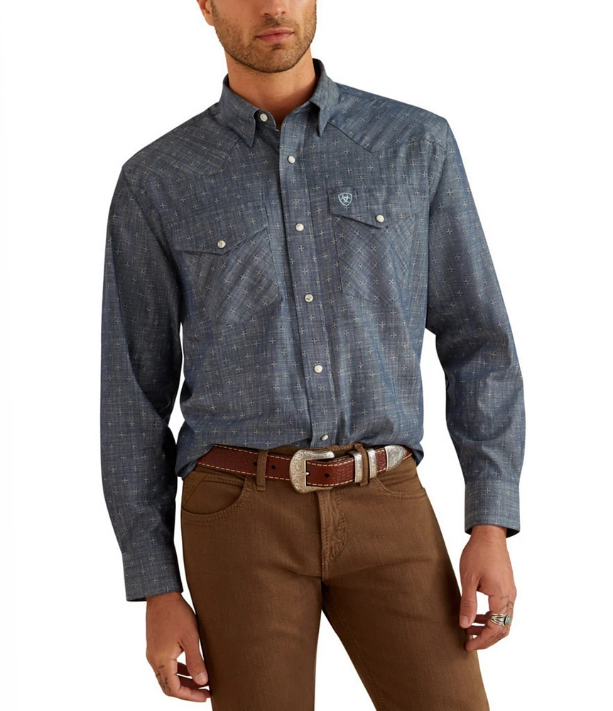 Ariat Classic Fit Fenix Long Sleeve Patterned Woven Shirt