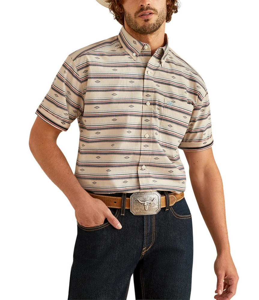 Ariat Gary Classic Fit Short Sleeve Printed Woven Shirt