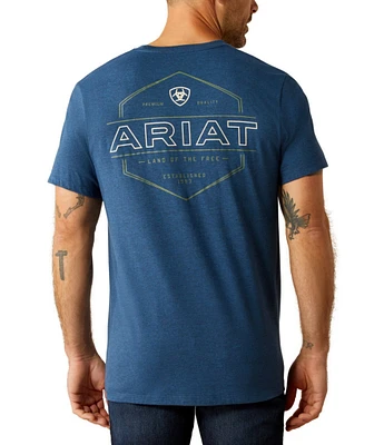 Ariat Line Frame Hex Graphic Short Sleeve T-Shirt