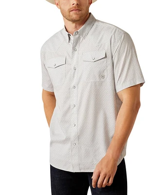Ariat VentTEK Classic Fit Performance Short Sleeve Printed Woven Western Shirt