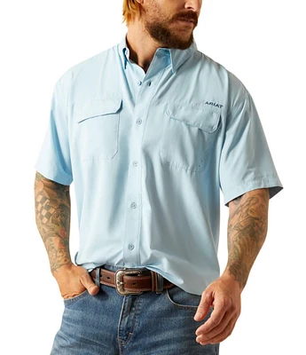 Ariat VentTEK Outbound Classic Fit Performance Short Sleeve Solid Woven Shirt