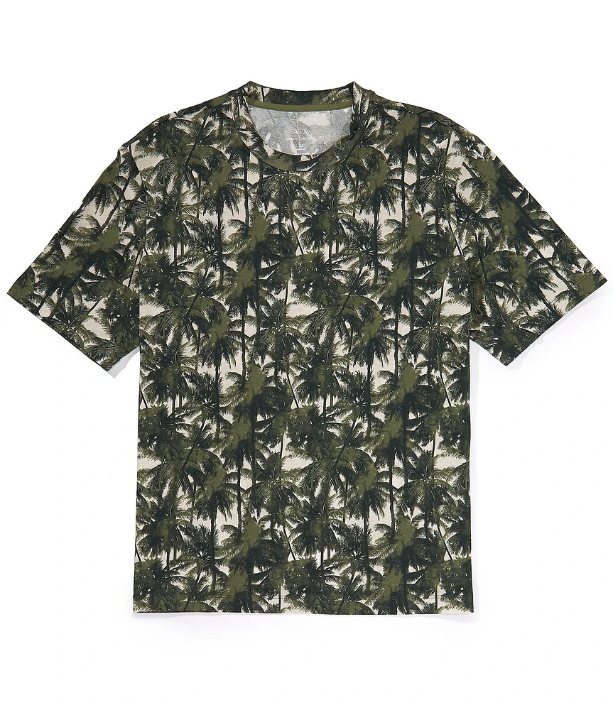 Armani Exchange Allover Palm Tree Print Short Sleeve T-Shirt