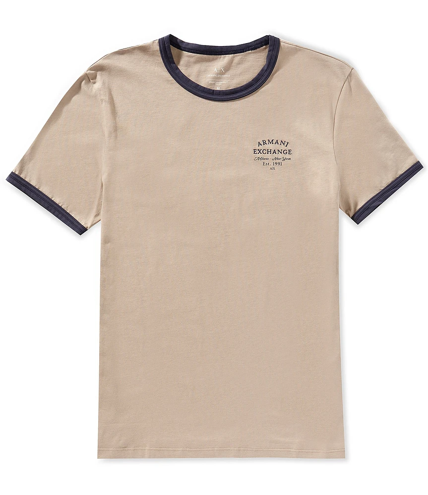 Armani Exchange Contrast Collar Short Sleeve T-Shirt
