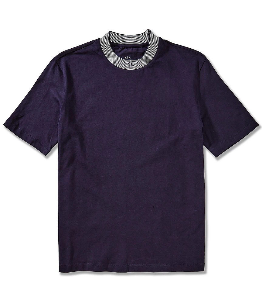 Armani Exchange Contrasting Collar Short Sleeve T-Shirt