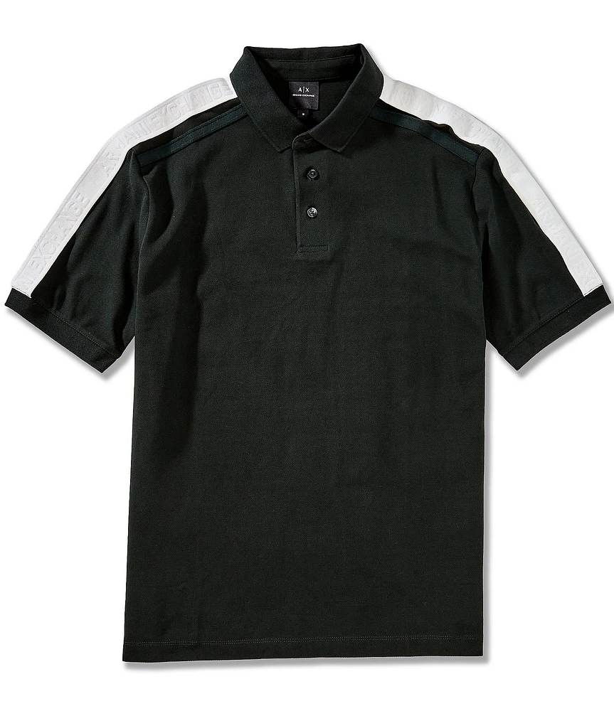 Armani Exchange Logo Tape Short Sleeve Polo Shirt