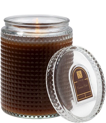 Aromatique Cinnamon Cider Textured Glass Candle, 15 oz.