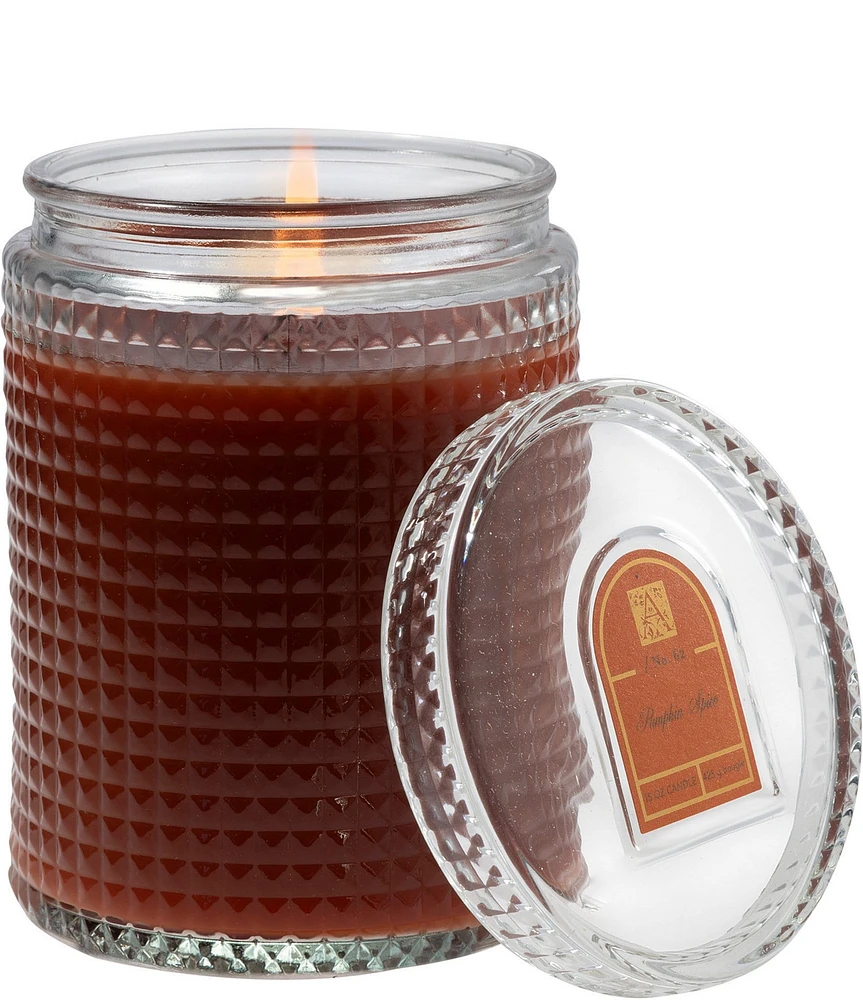 Aromatique Pumpkin Spice Textured Glass Candle, 15 oz.