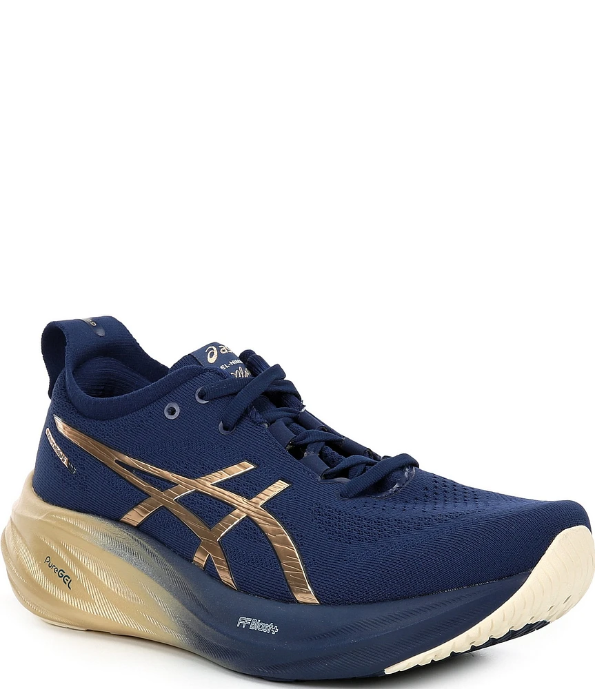 ASICS Men's GEL-Nimbus 26 Platinum Knit Mesh Reflective Detail Running Sneakers