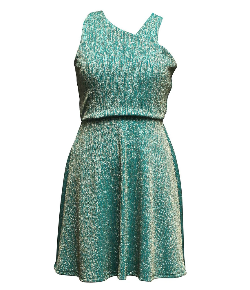 Ava & Yelly Big Girls Asymmetrical-Neckline A-Line Dress
