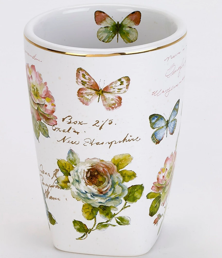 Avanti Linens Butterfly Garden Tumbler