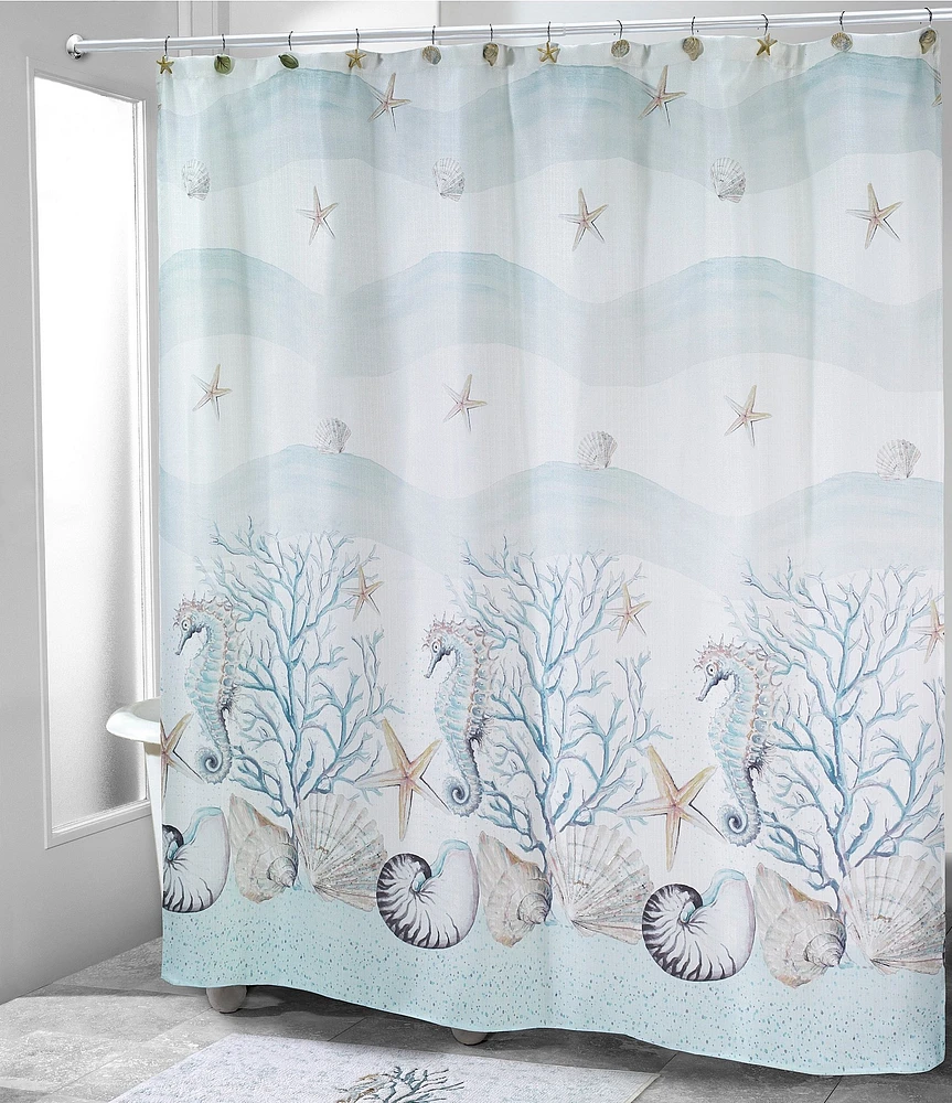 Avanti Linens Coastal Terrazzo Shower Curtain