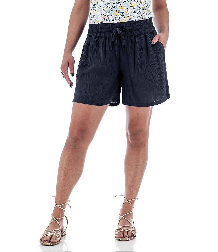 Aventura Sorrento Crepe Woven Drawstring Waist Pull-On Shorts