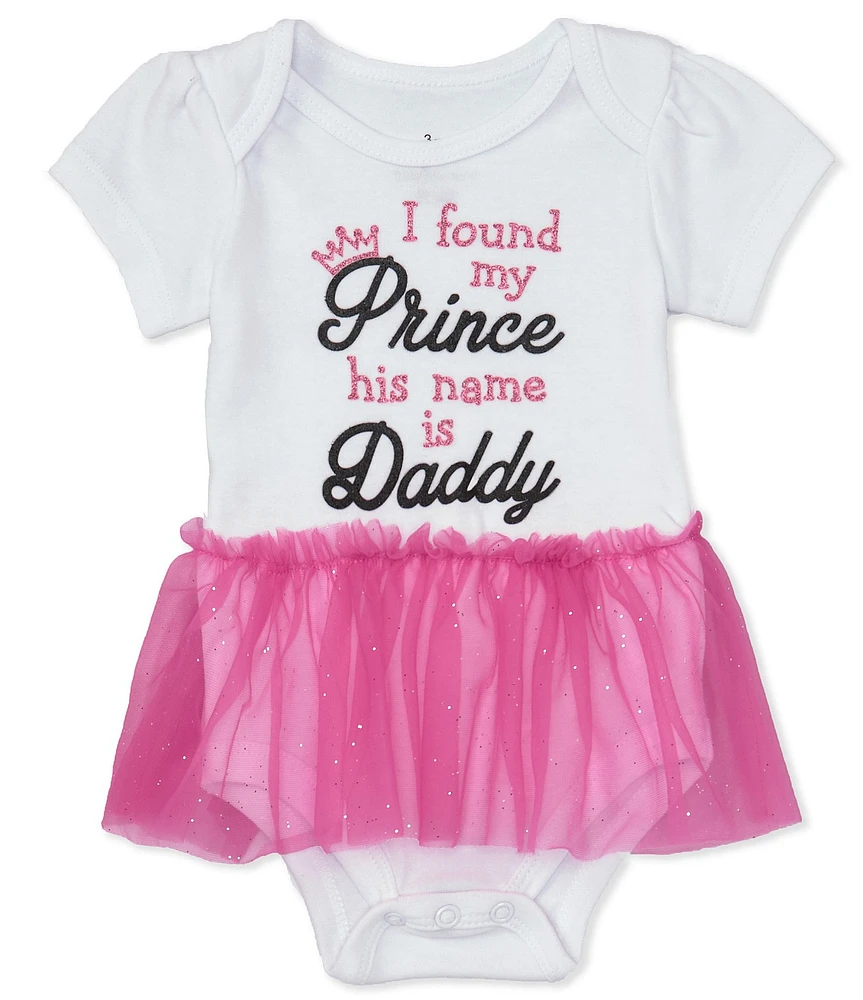 Baby Starters Baby Girls Short-Sleeve I Found My Prince Bodysuit