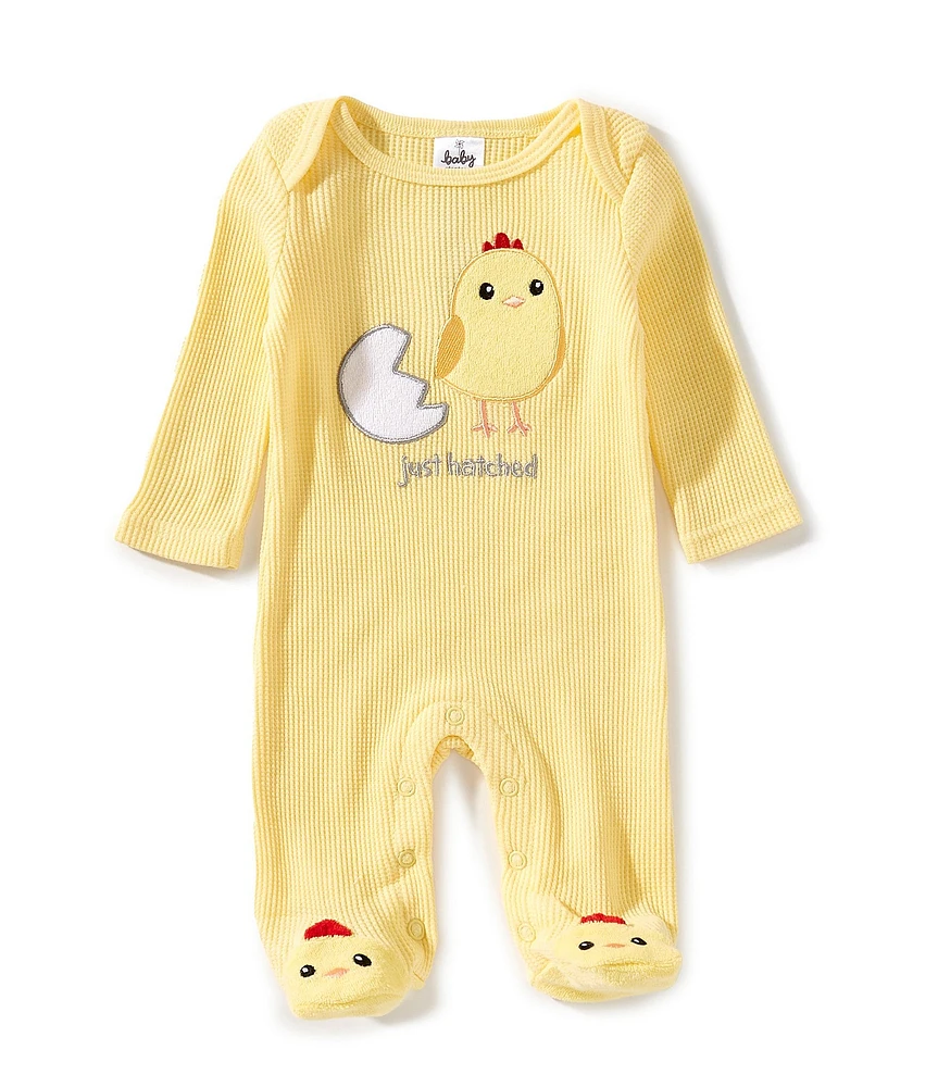 Baby Starters Baby Just Hatched Chick Waffle-Knit Footie
