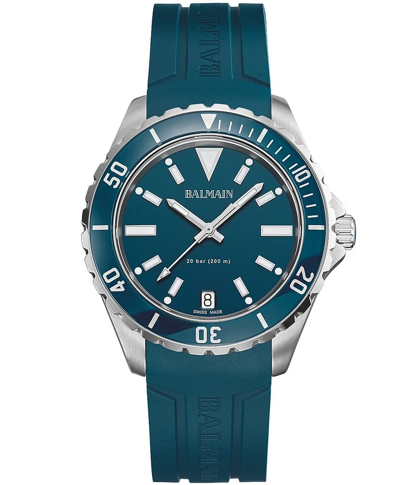 Balmain Men's Quartz Analog Blue Strap Watch