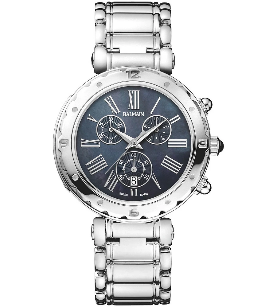 Balmain Women's Quartz Chronograph Stainless Steel Bracelet Watch