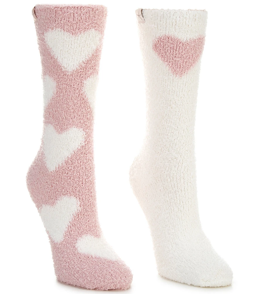 Barefoot Dreams CozyChic® Big Girls Amore Heart Socks 2-Pack