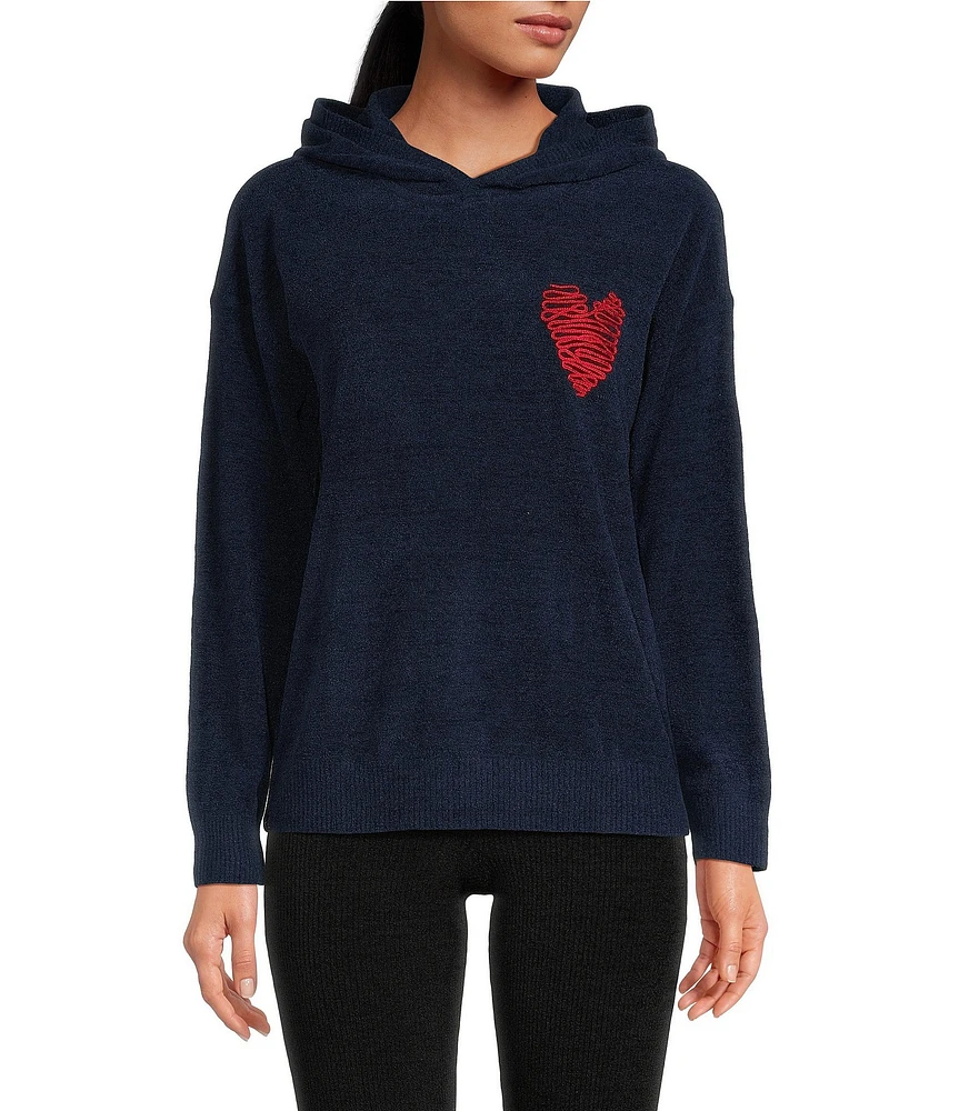 Barefoot Dreams CozyChic Ultra Lite Embroidered Heart Hoodie