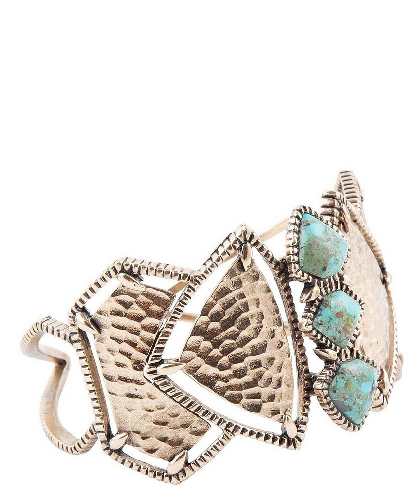 Barse Turquoise Shield Cuff Bracelet