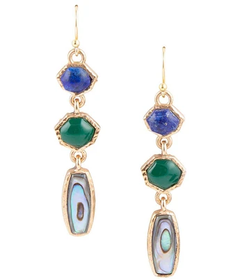 Barse Odyssey Lapis Multi-Stone Earrings