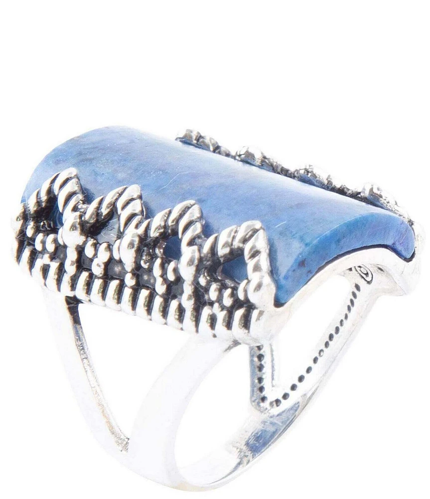 Barse Blue Lapis Slice and Sterling Silver Ring