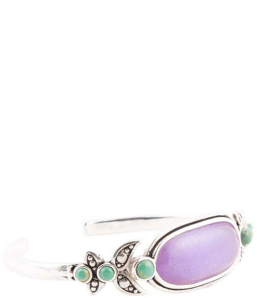 Barse Emile Purple Quartz Sterling Silver Cuff Bracelet