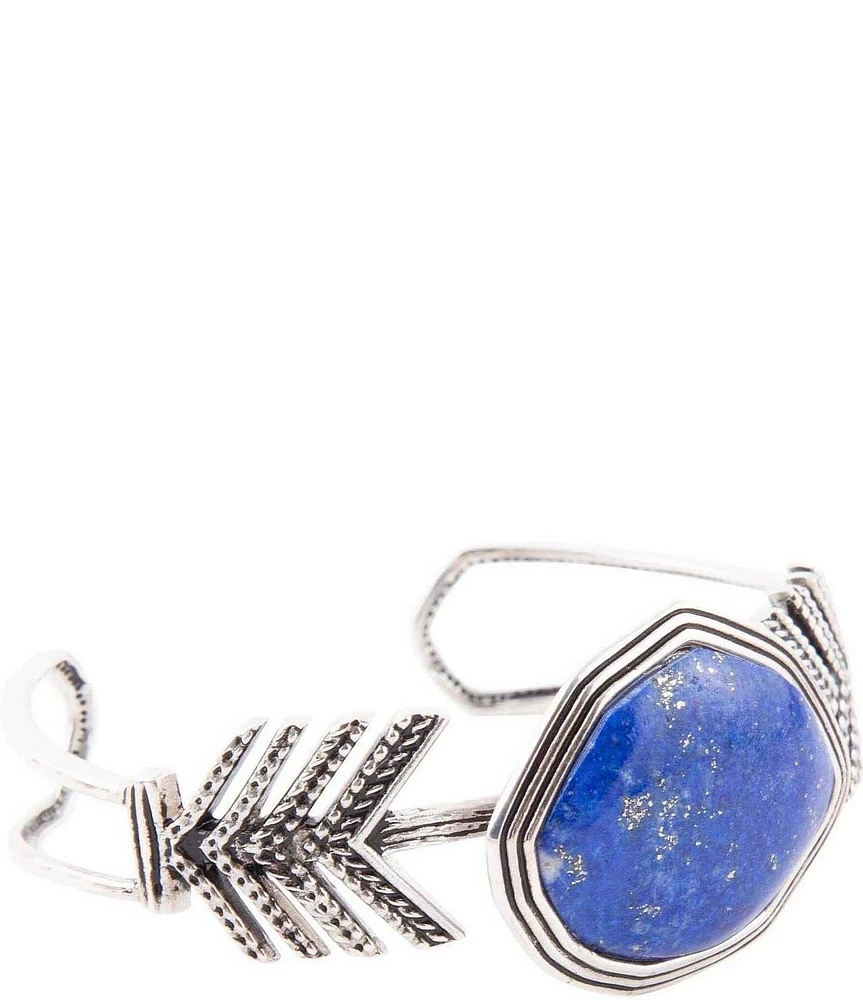 Barse Go West Blue Lapis and Sterling Silver Statement Cuff