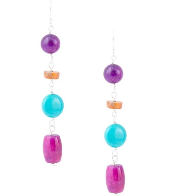 Barse Prescott Blue Magnesite Sterling Silver Drop Earrings