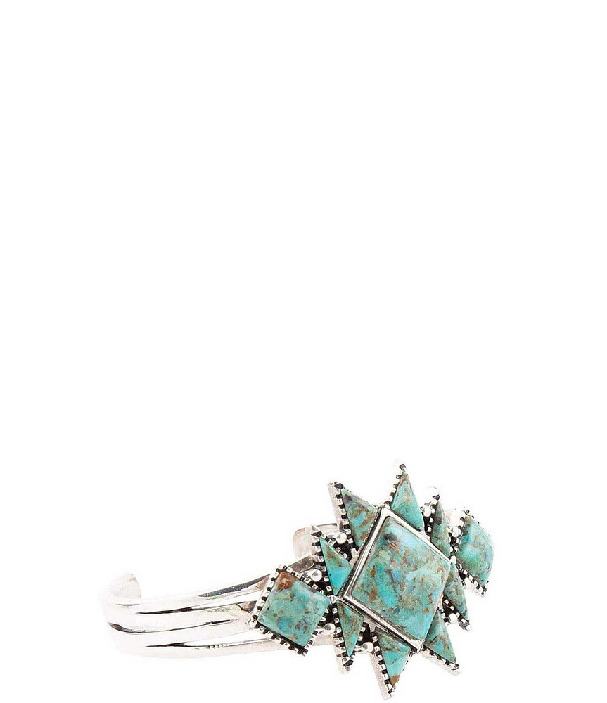 Barse Sharp Blue Turquoise and Sterling Silver Cuff Bracelet