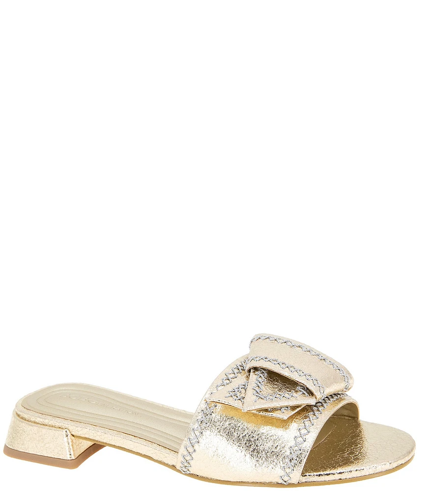 BCBGeneration Amora Metallic Slide Sandals