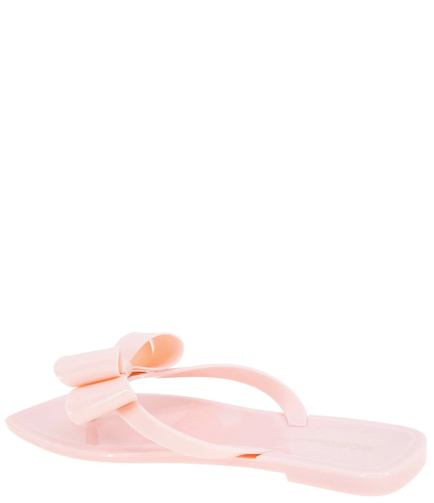 BCBGeneration Lima 2 Bow Jelly Thong Flat Sandals
