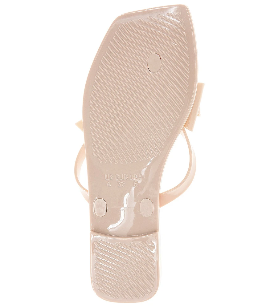 BCBGeneration Lima 2 Bow Jelly Thong Flat Sandals