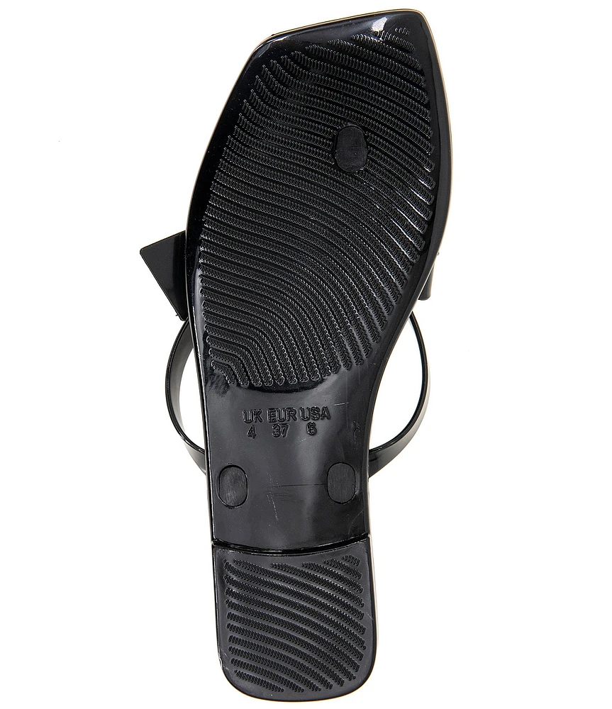 BCBGeneration Lima 2 Bow Jelly Thong Flat Sandals