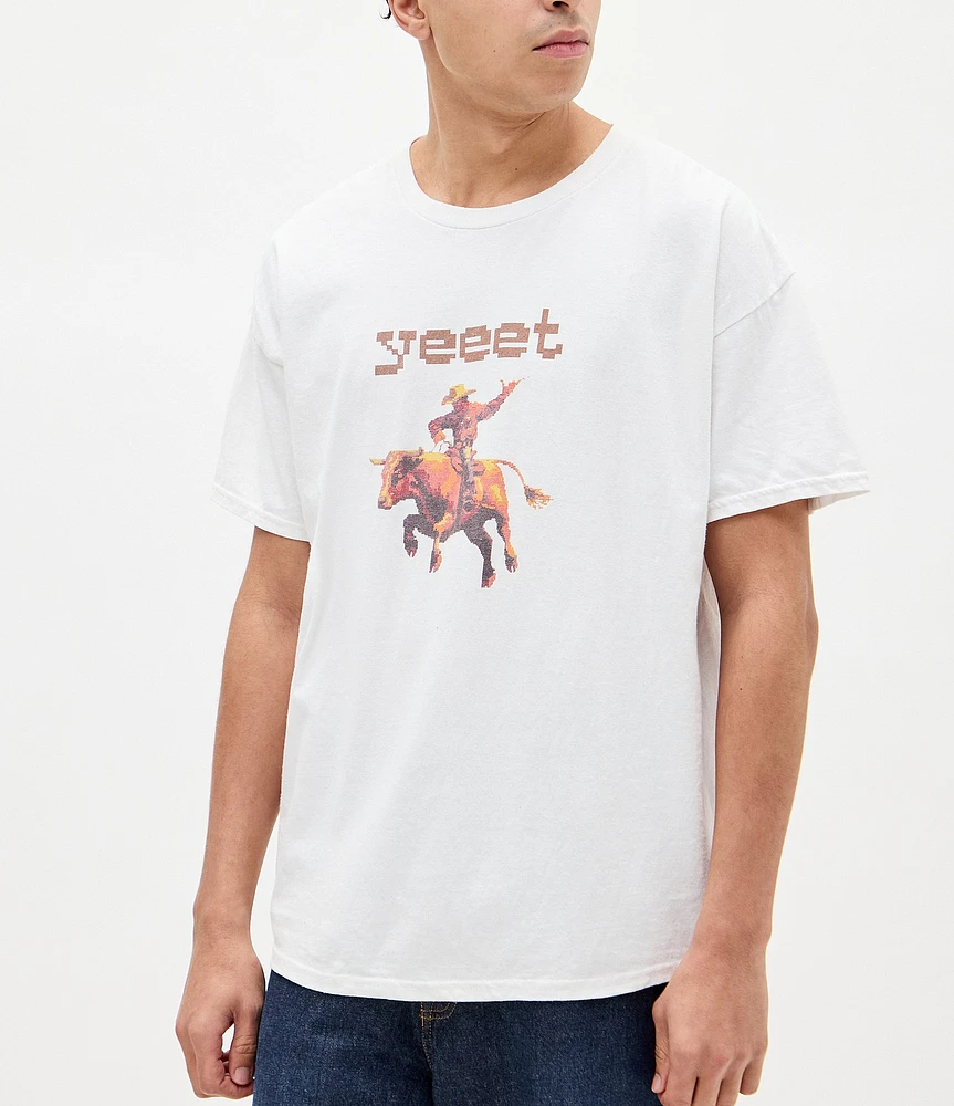 BDG Urban Outfitters Cowboy Print Short Sleeve Graphic T-Shirt