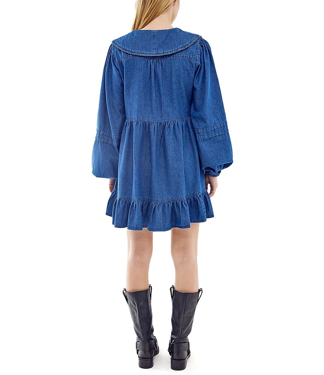 BDG Urban Outfitters Long Sleeve Button Front Denim Collar Dress | Liberty Center BDG Urban Outfitters Long Sleeve Button Front Denim Collar Dress | Liberty Center