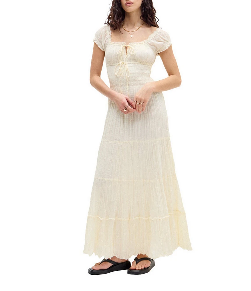 BDG Urban Outfitters Sienna Cap Sleeve Long Dress