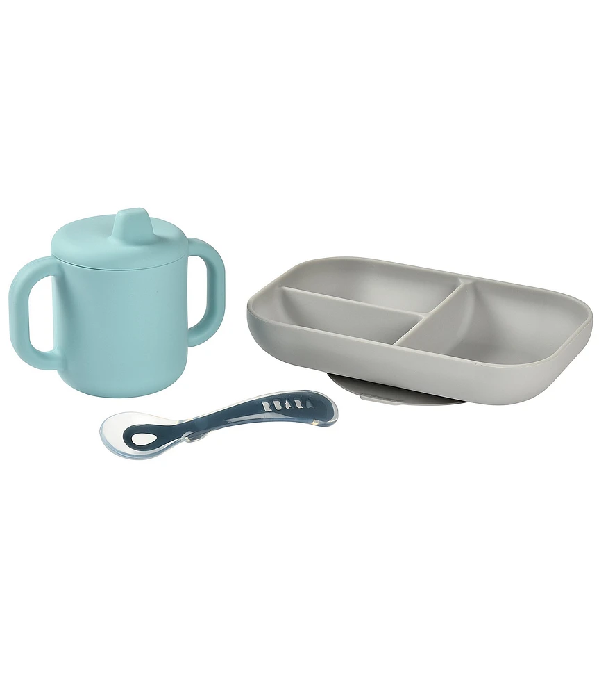 Beaba Sips & Bites 3-Piece Silicone Feeding Set