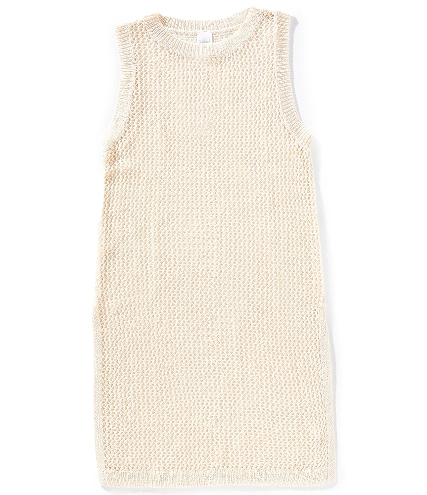 Beach Lingo Big Girls Sleeveless Pullover Crochet Coverup