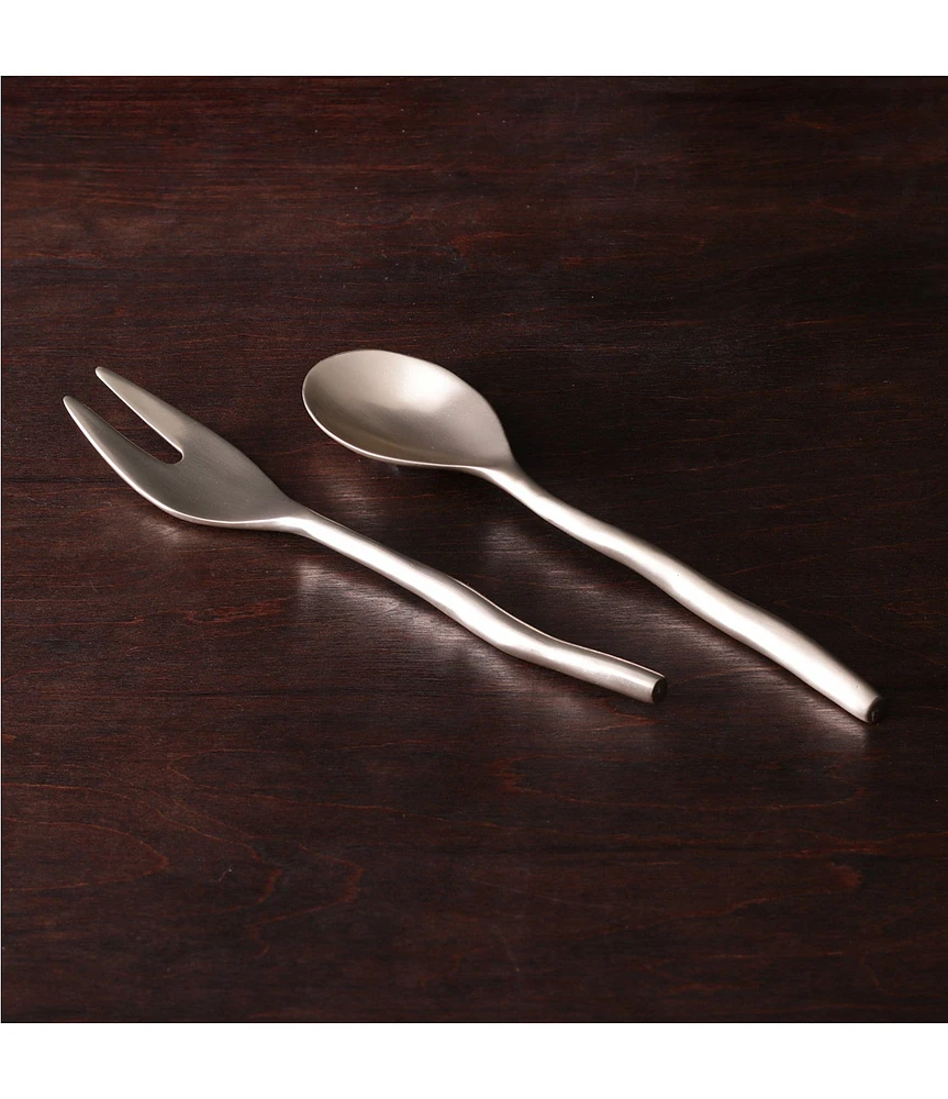 Beatriz Ball Sierra Modern Maia Salad Servers (Gold)