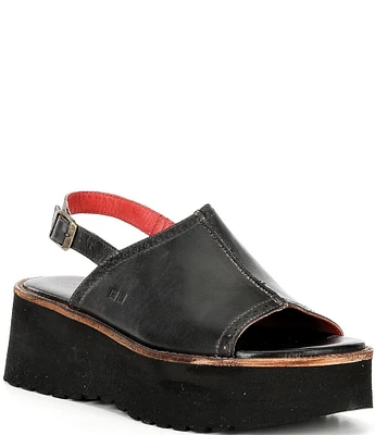 Bed Stu Library Leather Banded Platform Sandals