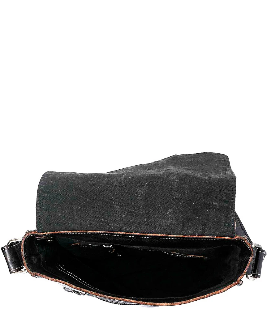 Bed Stu Venice Beach Black Rustic Buckled Crossbody Bag