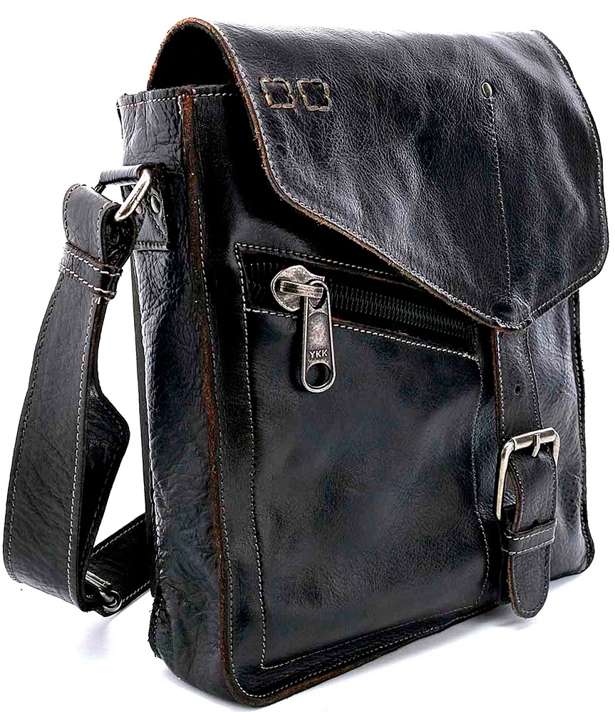Bed Stu Venice Beach Black Rustic Buckled Crossbody Bag