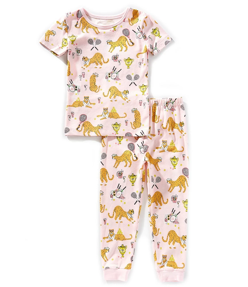 BedHead Pajamas Little/Big Girls Family Matching Tennis Cheetahs 2-Piece Pajamas Set