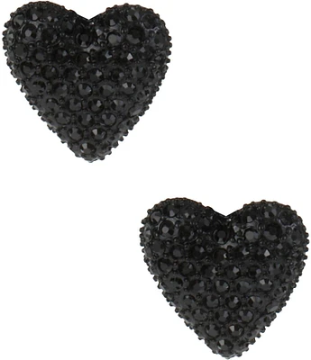 Betsey Johnson Black Heart Novelty Stud Earrings